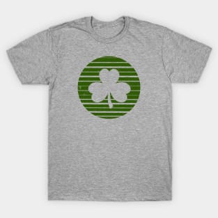 Vintage Shamrock Silhouette - Dark Green - St. Patricks Day T-Shirt